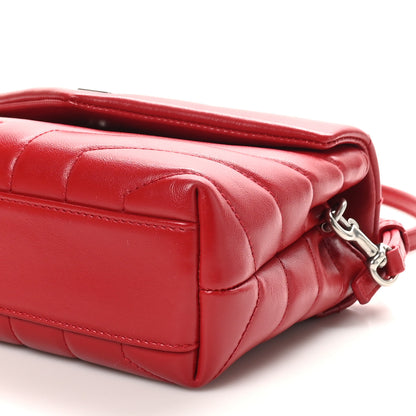 Saint Laurent Calfskin Y Quilted Monogram Toy Loulou Crossbody Bag New Lipstick 10 of 10
