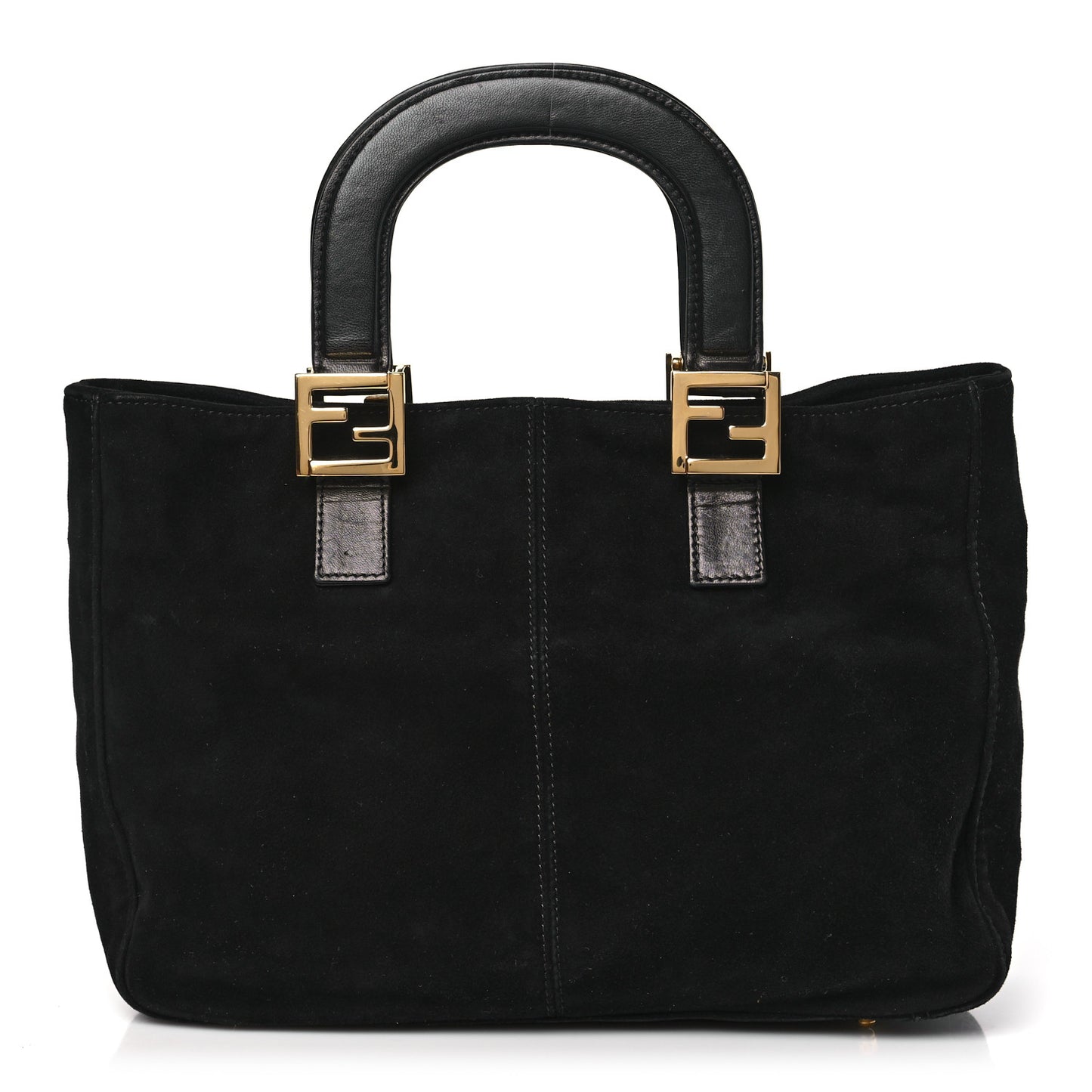 Suede Calfskin Holdall Tote Black