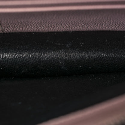Saint Laurent Grain De Poudre Matelasse Chevron Monogram Envelope Chain Wallet Pink White 21 of 23