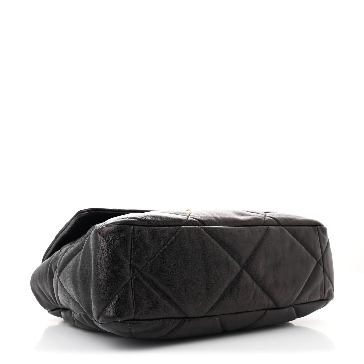 Lambskin Quilted Large Chanel 19 Flap Black