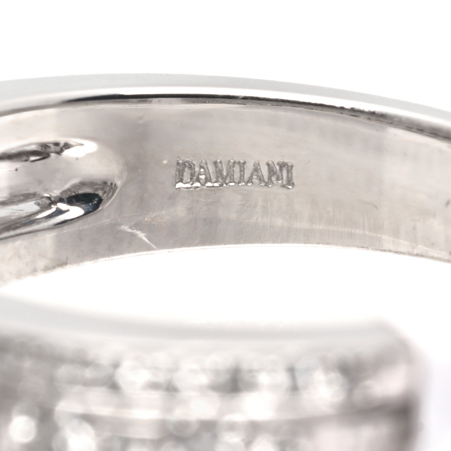 Damiani 18K White Gold Diamond Belle Epoque Band Ring 55 7.25 5 of 5