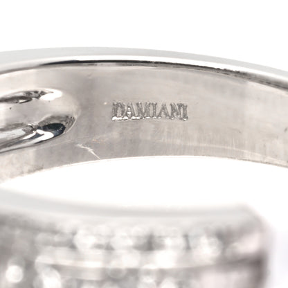 Damiani 18K White Gold Diamond Belle Epoque Band Ring 55 7.25 5 of 5