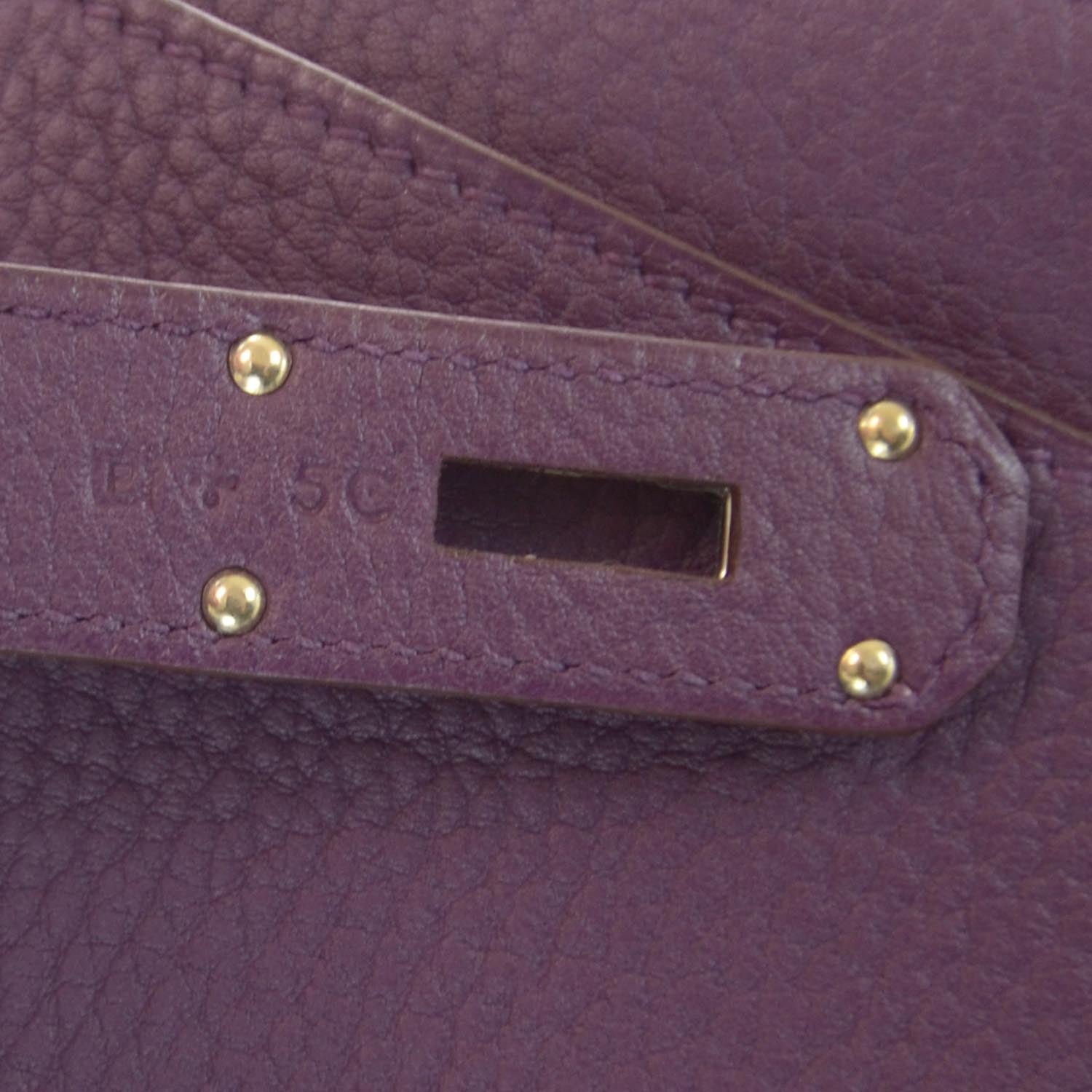 Hermes Taurillon Clemence Jypsiere 34 Violet 6 of 9