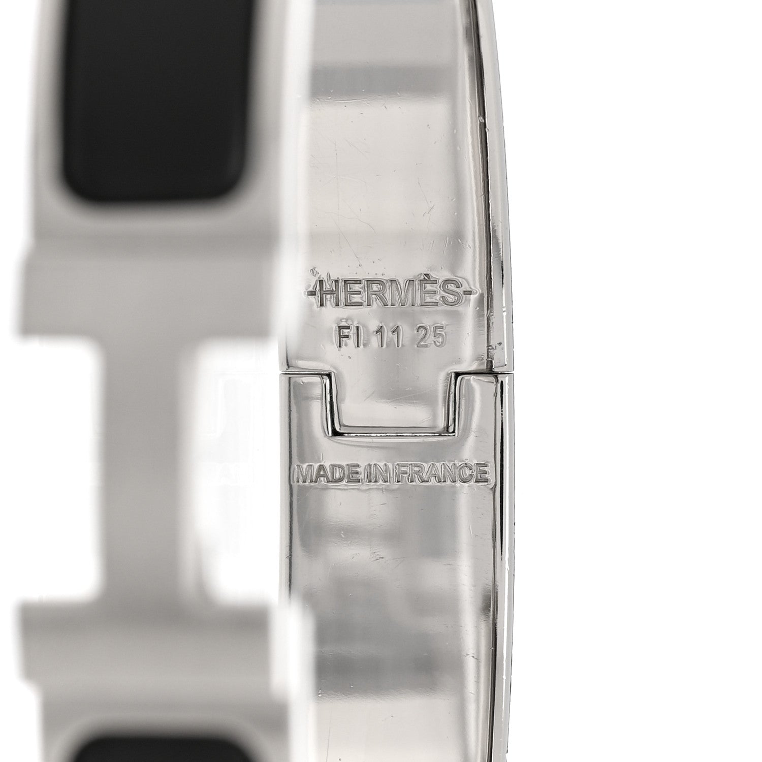Hermes Enamel Narrow Clic Clac HH Bracelet Black 4 of 4