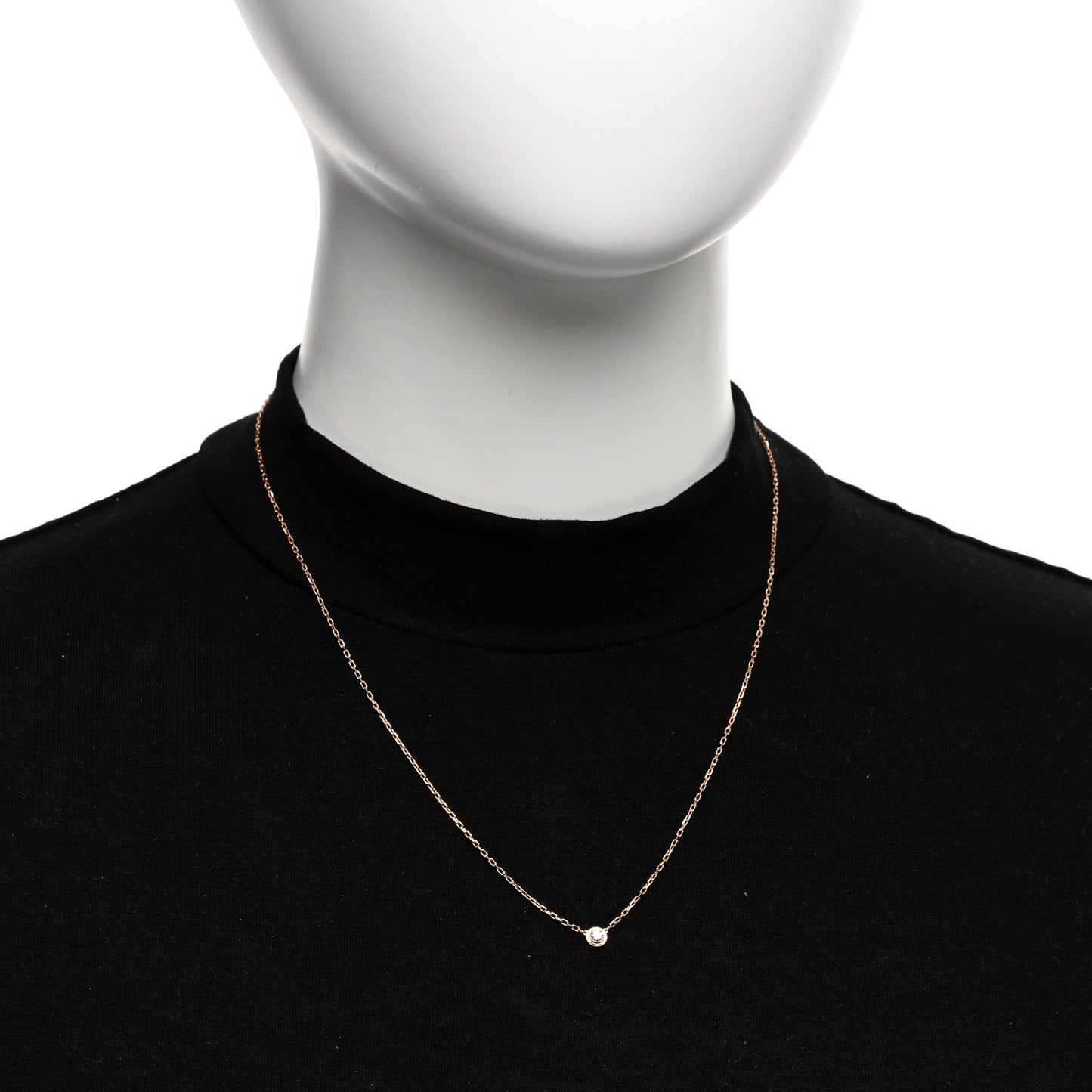 18K Pink Gold Diamond SM D'Amour Pendant Necklace