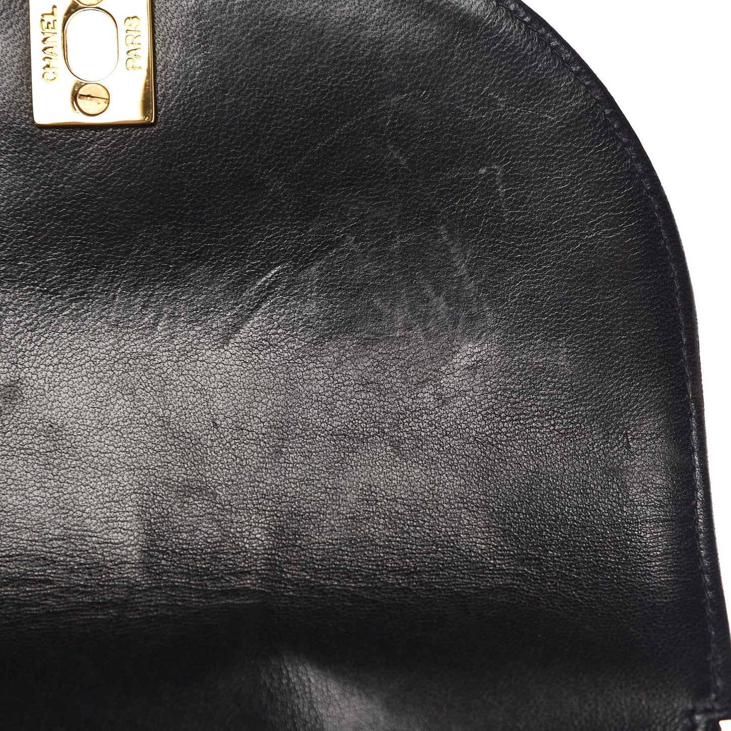 Lambskin Quilted Drawstring Backpack Black
