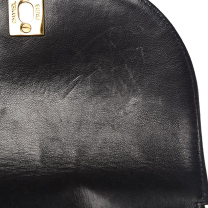 Chanel Lambskin Quilted Drawstring Backpack Black 9 of 10