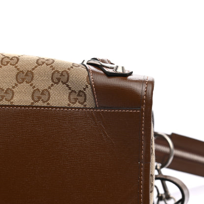 Balenciaga X GUCCI GG Monogram Azalea Calfskin Neo Classic Silver Hardware Medium City Beige Ebony Brown Sugar 10 of 10