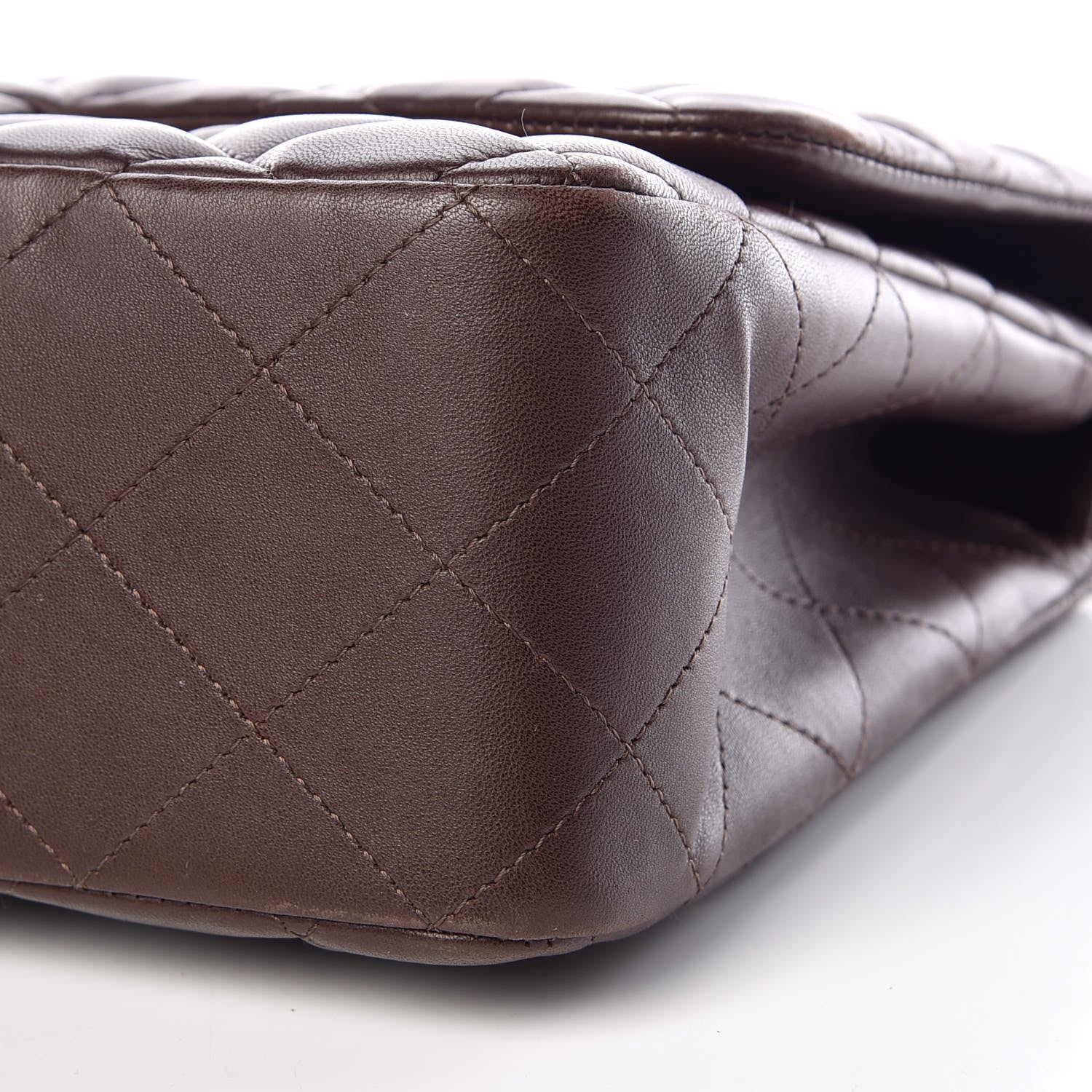Chanel Lambskin Quilted Jumbo Single Flap Dark Brown 9 of 11