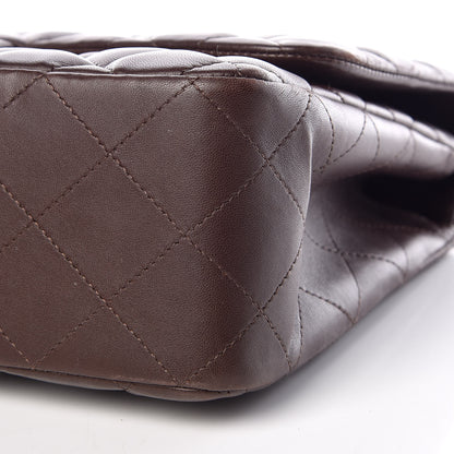Chanel Lambskin Quilted Jumbo Single Flap Dark Brown 9 of 11