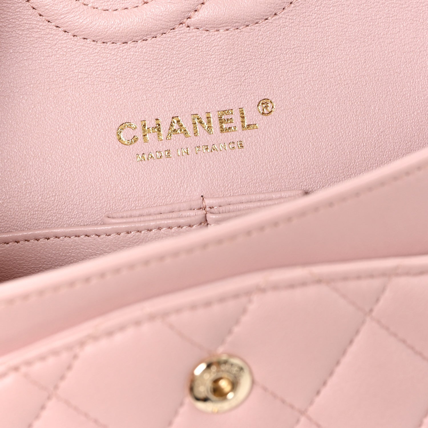 Chanel Lambskin Quilted Medium Double Flap Light Pink 5 of 9