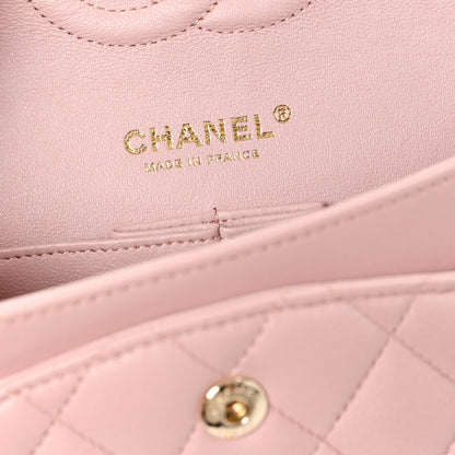 Chanel Lambskin Quilted Medium Double Flap Light Pink 5 of 9