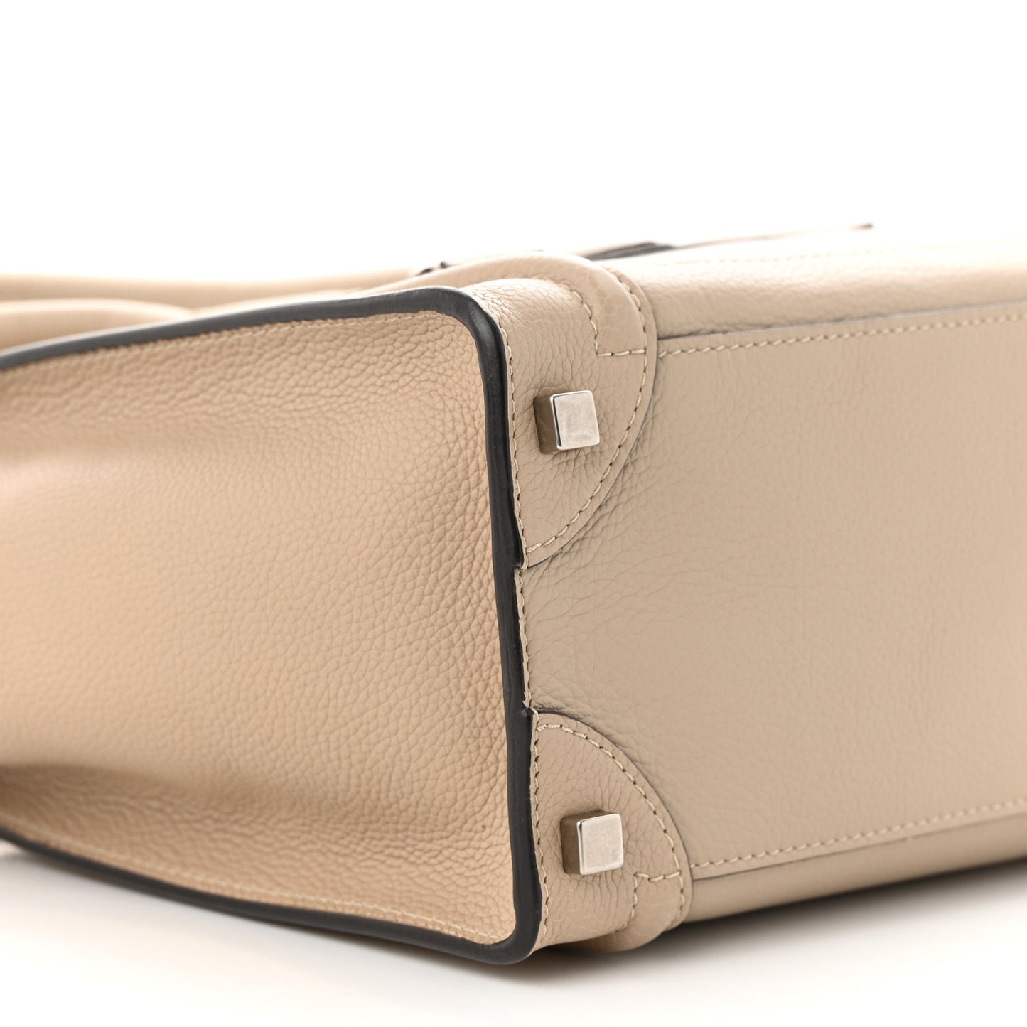 Drummed Calfskin Micro Luggage Dune