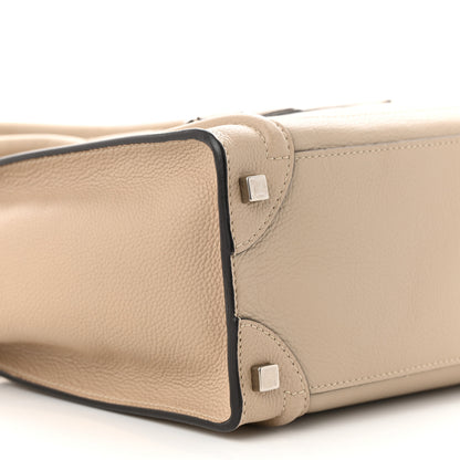 Celine Drummed Calfskin Micro Luggage Dune 9 of 10