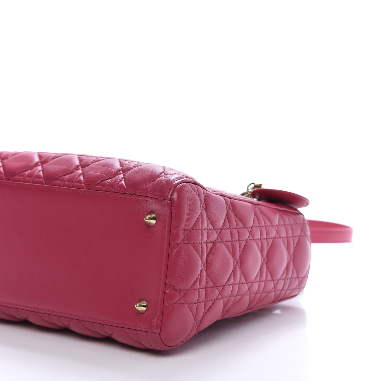 Christian Dior Lambskin Cannage Medium Lady Dior Pink 7 of 11