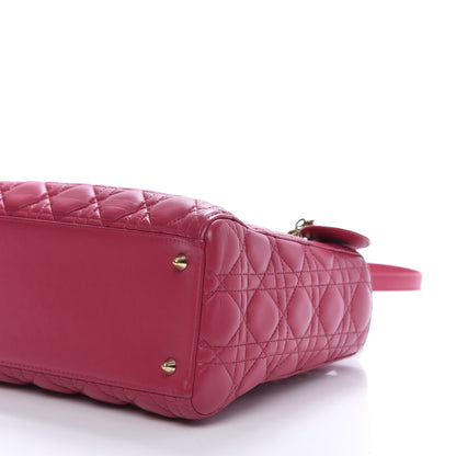 Christian Dior Lambskin Cannage Medium Lady Dior Pink 7 of 11