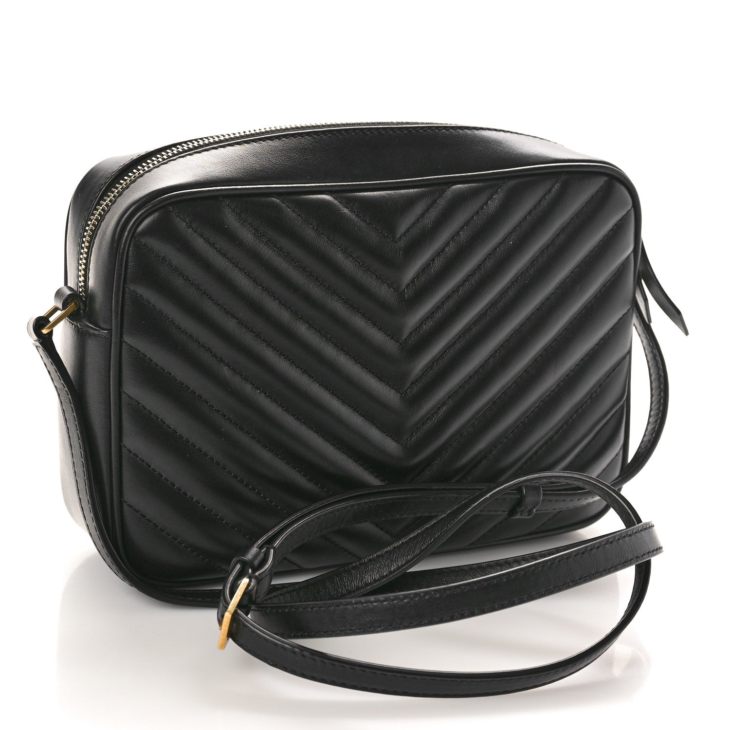 Saint Laurent Calfskin Matelasse Monogram Lou Camera Bag Black 3 of 10
