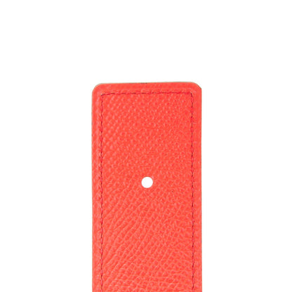 Hermes Swift Epsom 32mm Belt Strap 85 Vermilion Rose Jaipur 3 of 6