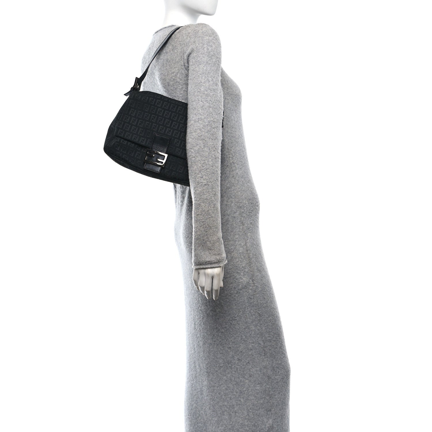 Fendi Zucchino Mama Baguette Black 2 of 14