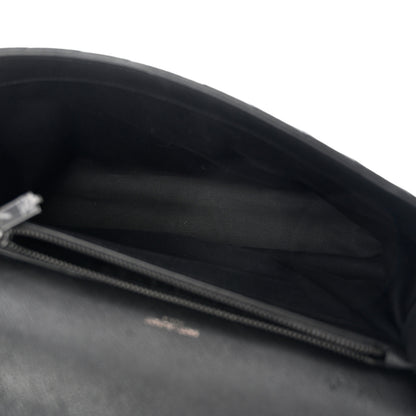 Saint Laurent Sheepskin Matelasse Chevron Monogram Monochrome Large College Satchel Black 5 of 10