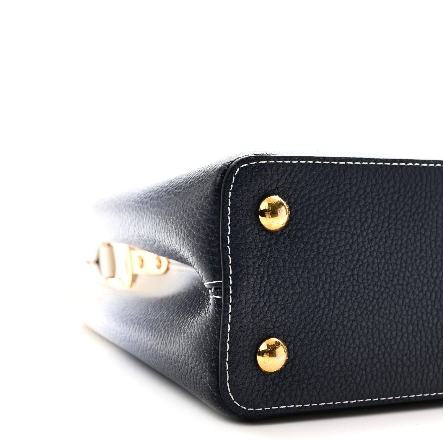Louis Vuitton Taurillon Capucines PM Blue Marine 8 of 9