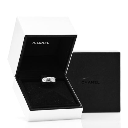 Chanel 18K White Gold Small Coco Crush Ring 56 7.5 6 of 6