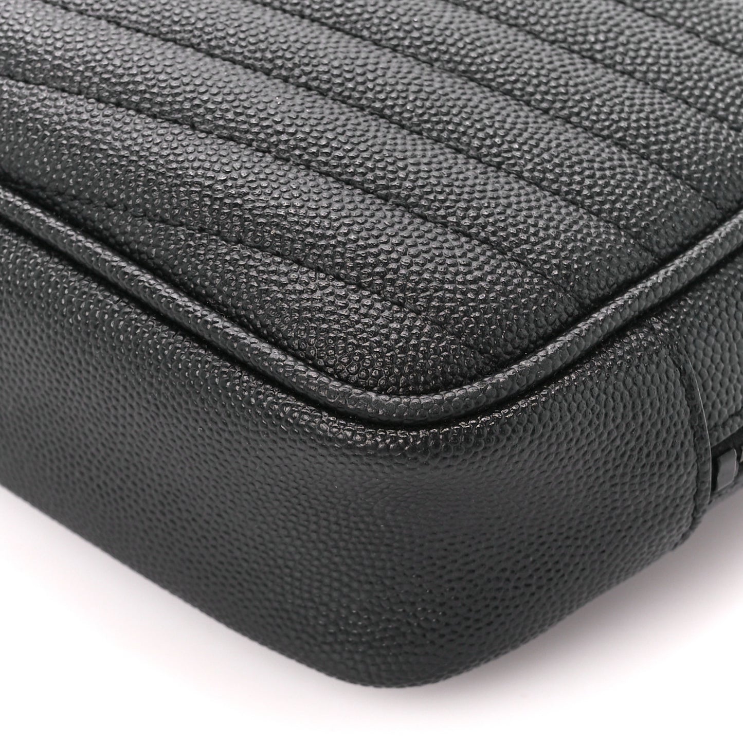 Grain De Poudre Matelasse Monochrome Monogram Mini Lou Camera Bag Black