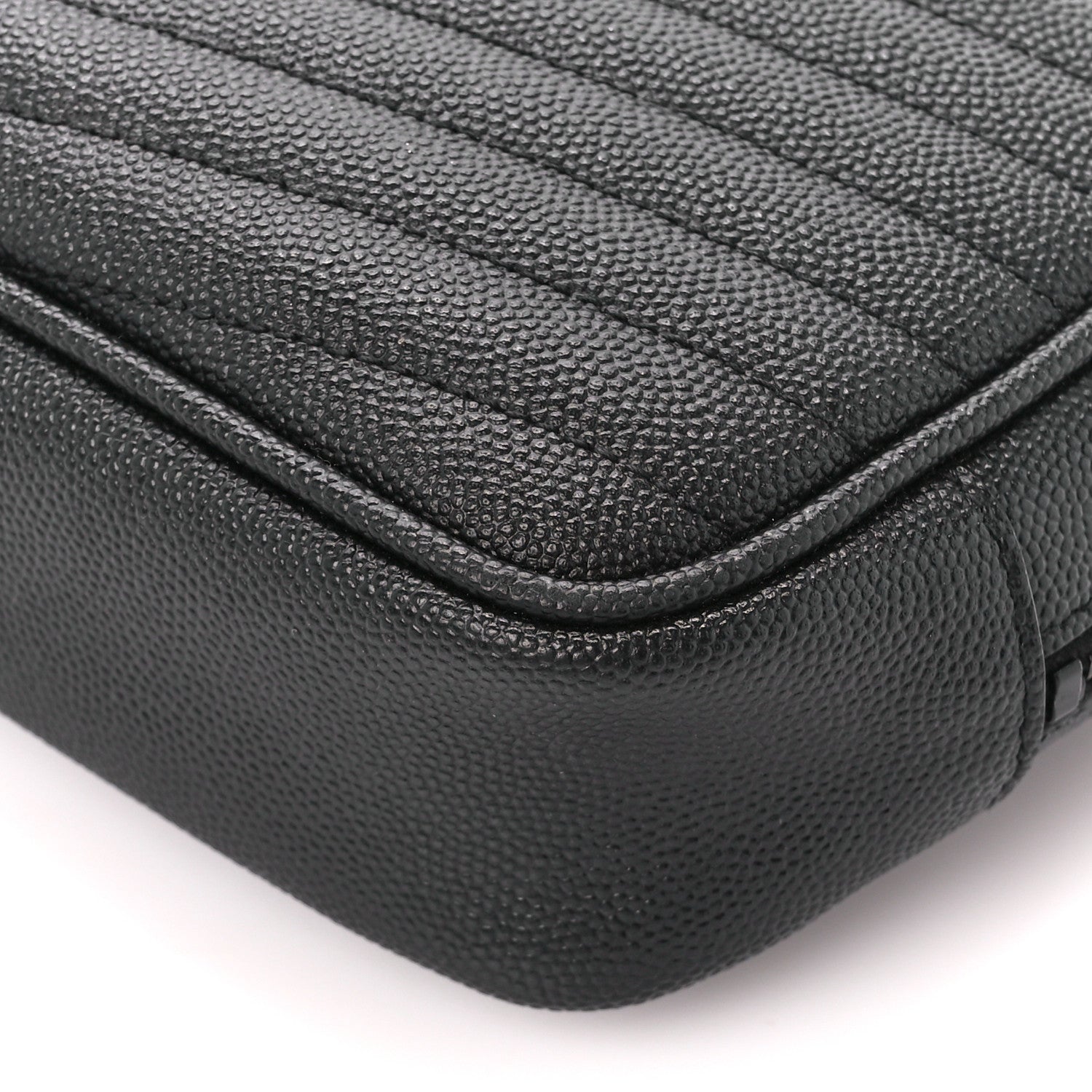 Saint Laurent Grain De Poudre Matelasse Monochrome Monogram Mini Lou Camera Bag Black 10 of 10