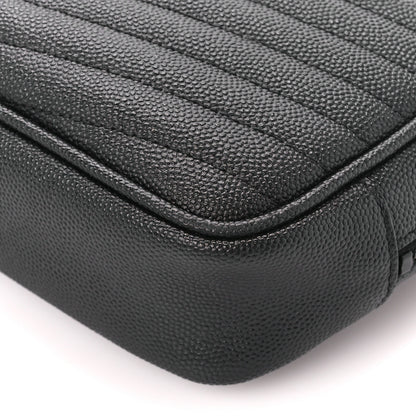 Saint Laurent Grain De Poudre Matelasse Monochrome Monogram Mini Lou Camera Bag Black 10 of 10