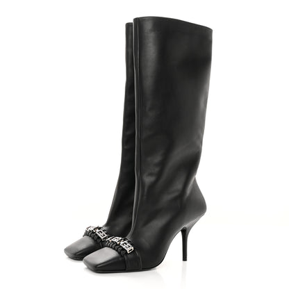 Givenchy Smooth Calfskin 4G Square Toe Boots 36 Black 3 of 14