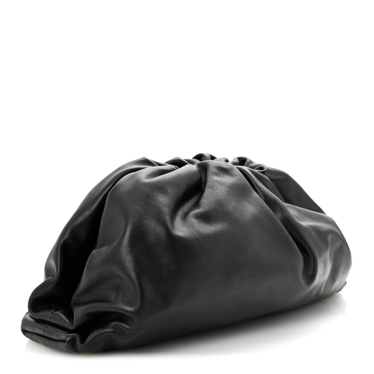 Smooth Butter Calf The Pouch Oversized Clutch Black