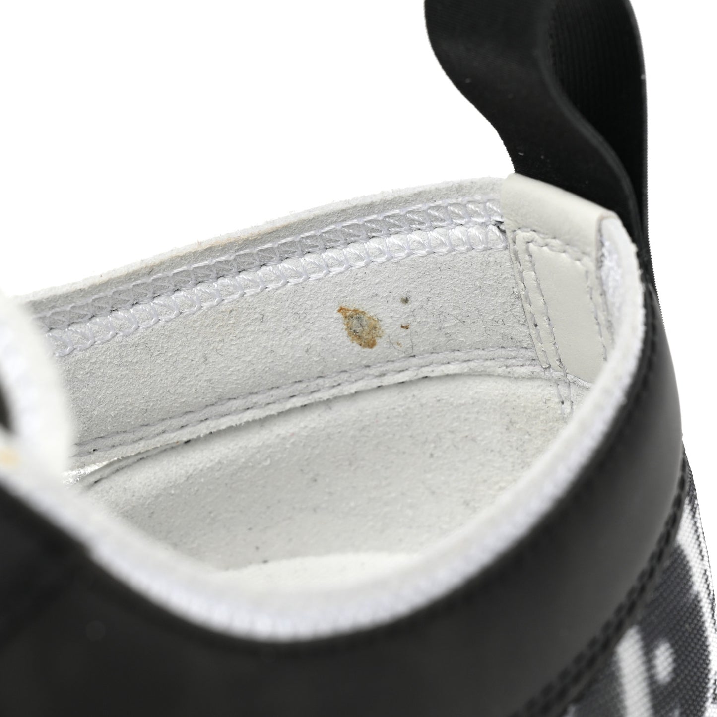 Technical Canvas Mesh Oblique Printed Mens B23 Low Top Sneakers 40 Black White