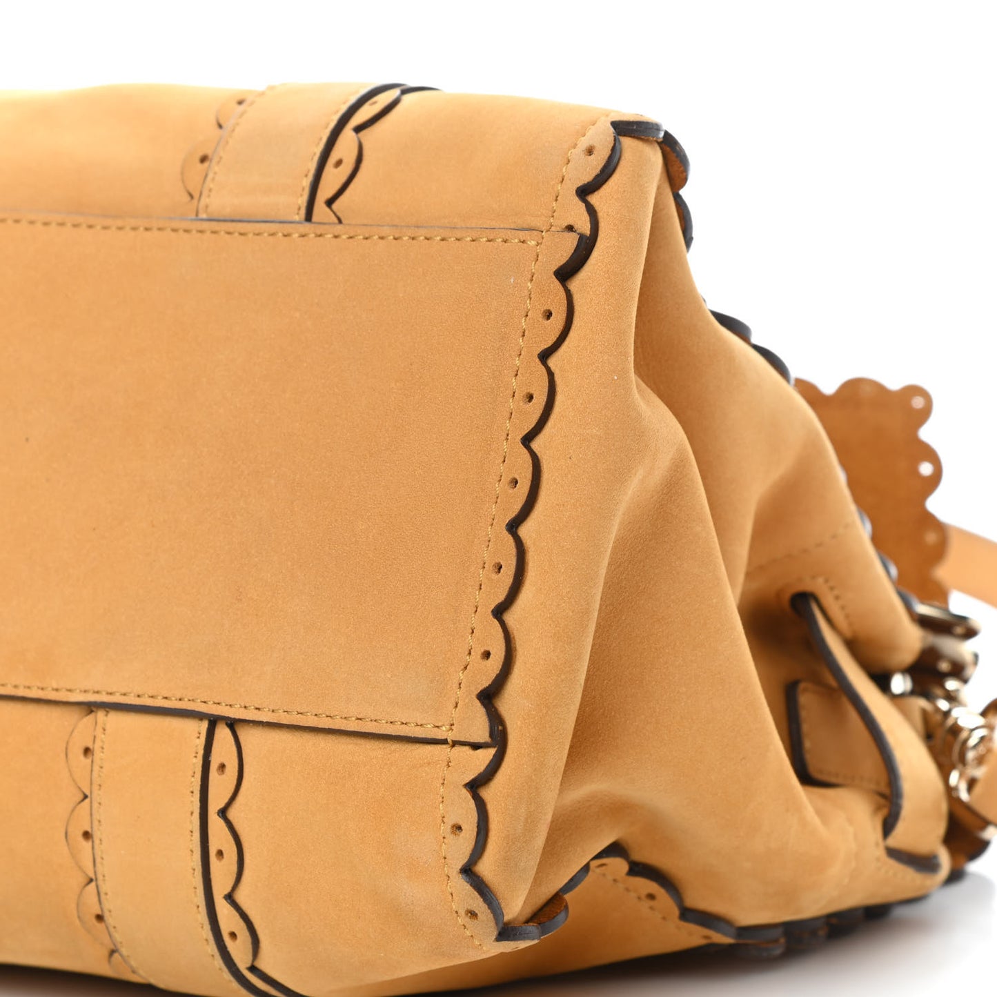 Smooth Nubuck Small Cookie Bayswater Satchel Deep Amber