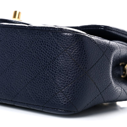 Chanel Caviar Quilted Mini Rectangular Flap Navy 9 of 9