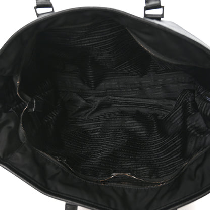 Prada Tessuto Nylon Saffiano Tote Black 5 of 9