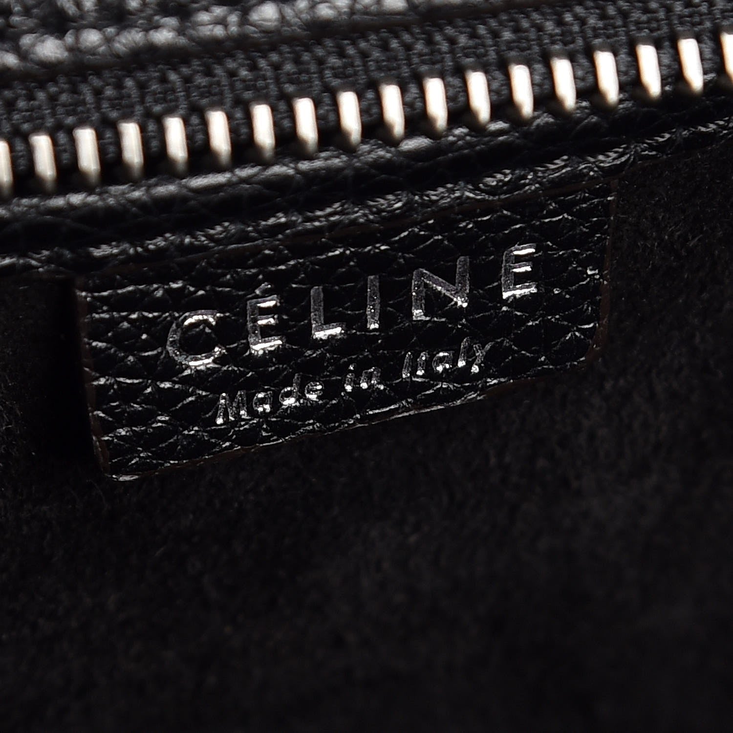 Celine Drummed Calfskin Nano Luggage Black 7 of 8