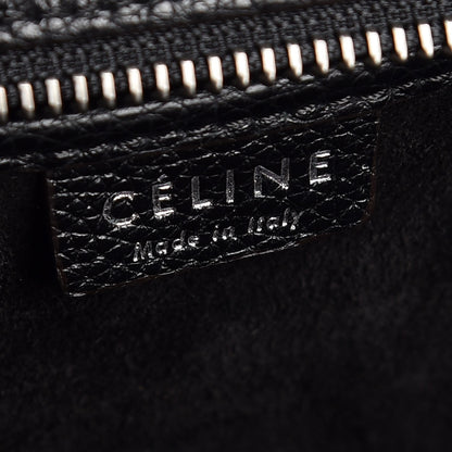 Celine Drummed Calfskin Nano Luggage Black 7 of 8