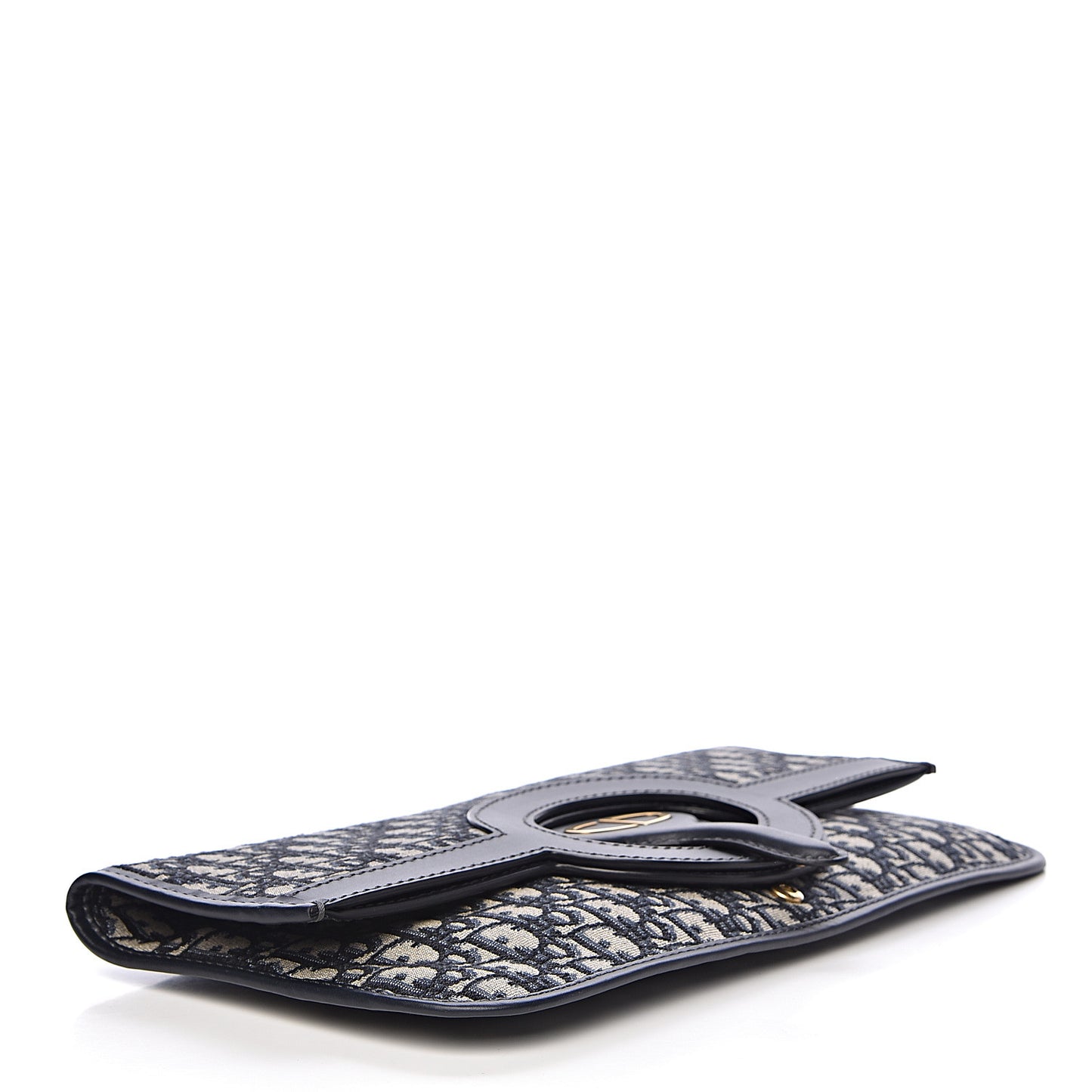 Oblique Fold Over Clutch Blue