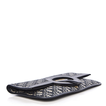 Christian Dior Oblique Fold Over Clutch Blue 6 of 12