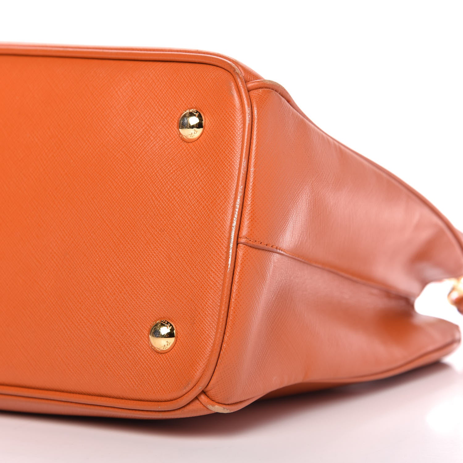 Prada Saffiano Lux Small Tote Papaya 7 of 10