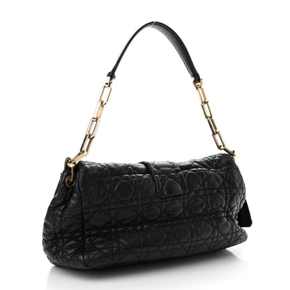 Christian Dior Lambskin Cannage Large New Lock Flap Black 2 of 9
