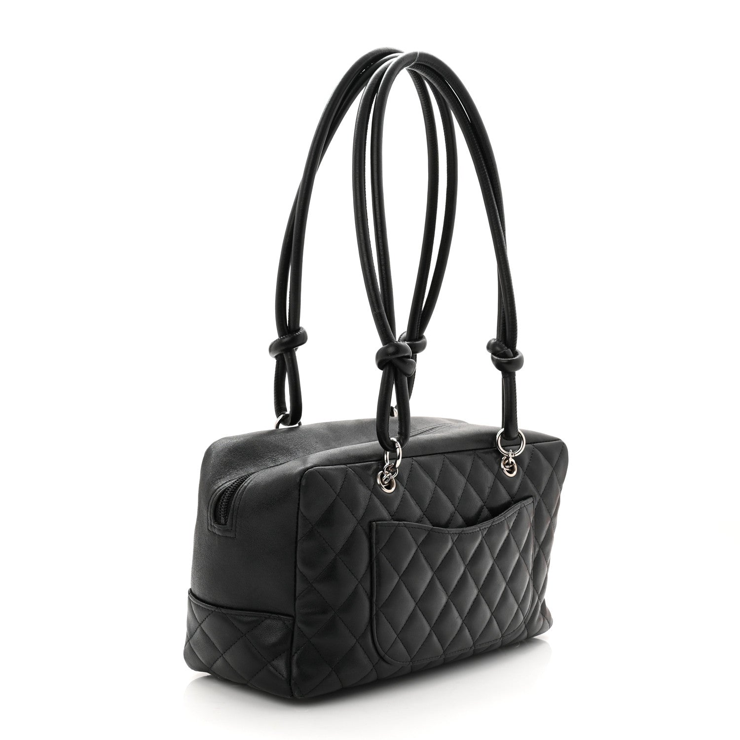 Chanel Calfskin Quilted Large Cambon Bowler Black 3 of 11