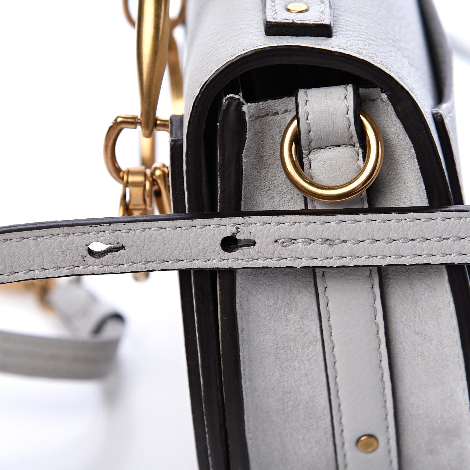 Chloe Calfskin Suede Small Nile Bracelet Bag Airy Grey 10 of 10