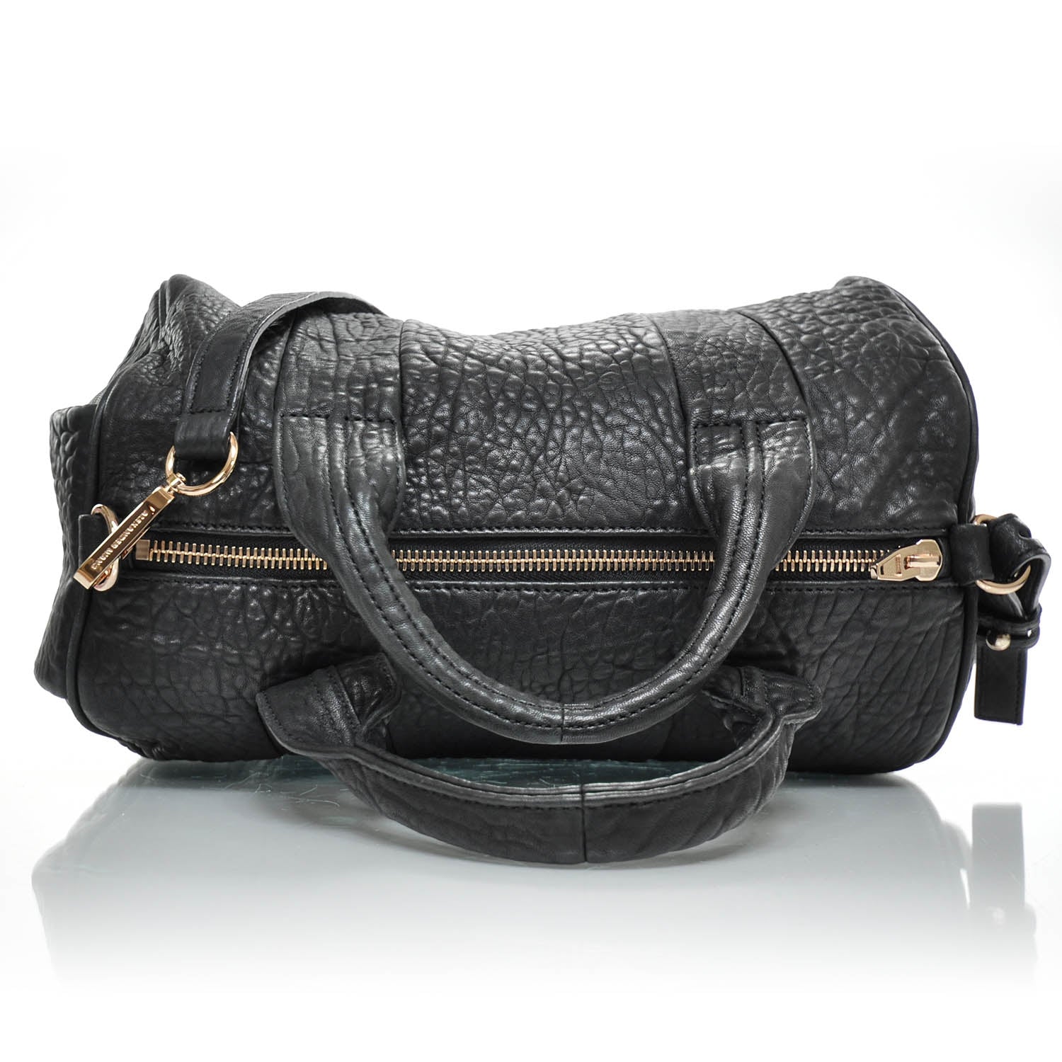 Alexander Wang Leather Rocco w Rose Gold Hardware Black 5 of 7