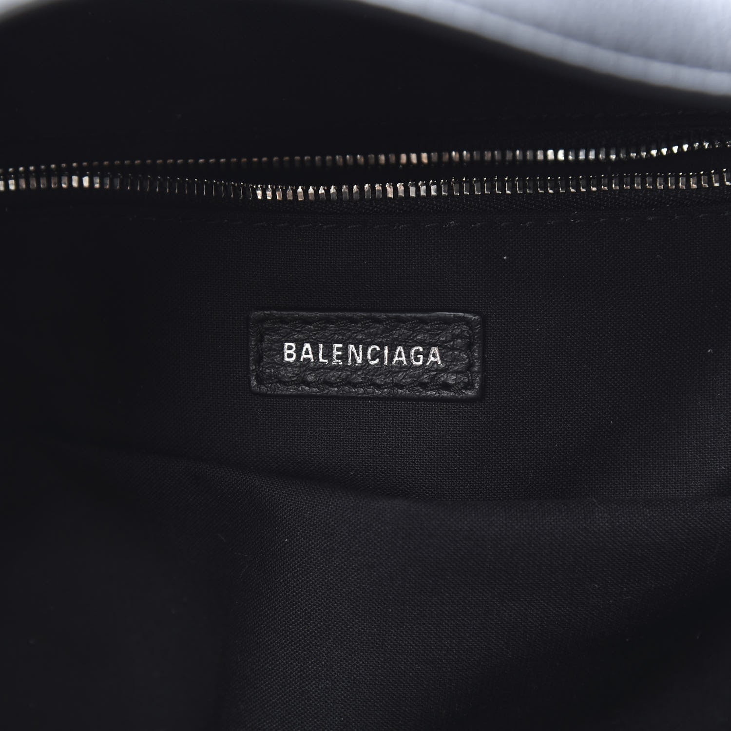 Balenciaga Smooth Calfskin Logo Small Everyday Backpack Black White 5 of 10