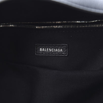 Balenciaga Smooth Calfskin Logo Small Everyday Backpack Black White 5 of 10