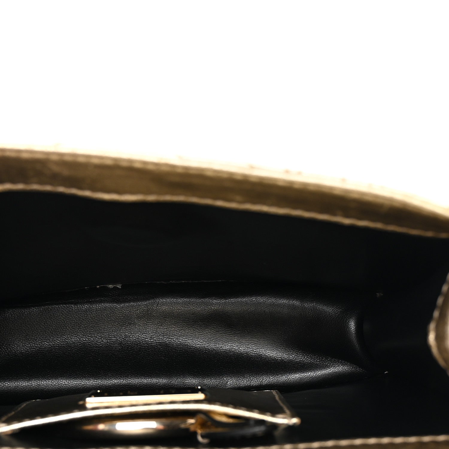 Bulgari Metallic Calfskin Quilted Serpenti Forever Shoulder Bag Gold 5 of 9