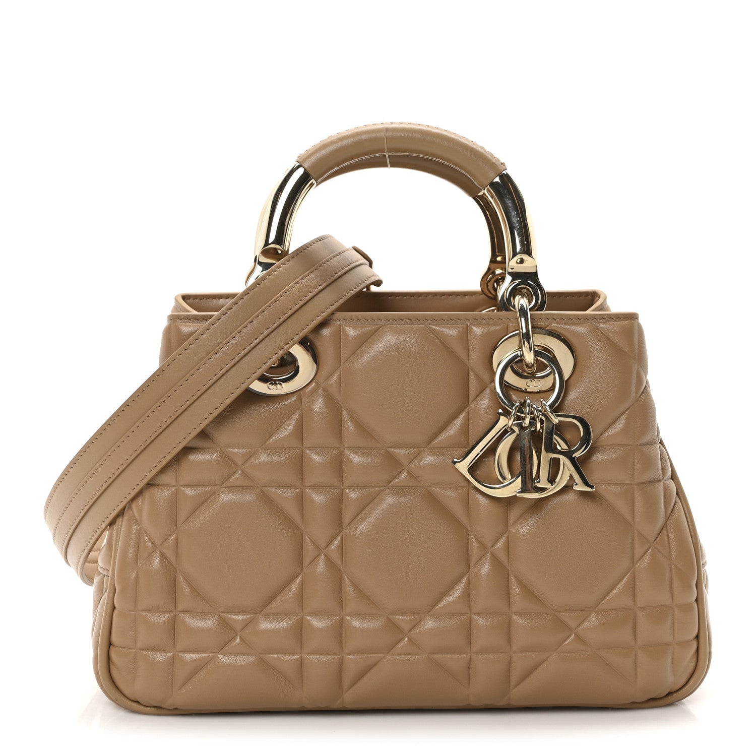 Christian Dior Calfskin Cannage Small The Lady 95.22 Beige 1 of 10