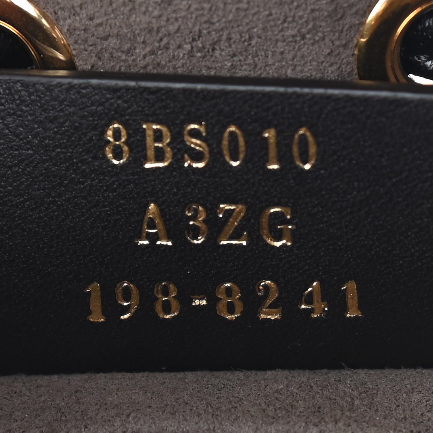 Vitello Liberty F is Fendi FF 1974 Embossed Mini Mon Tresor Bucket Bag Black