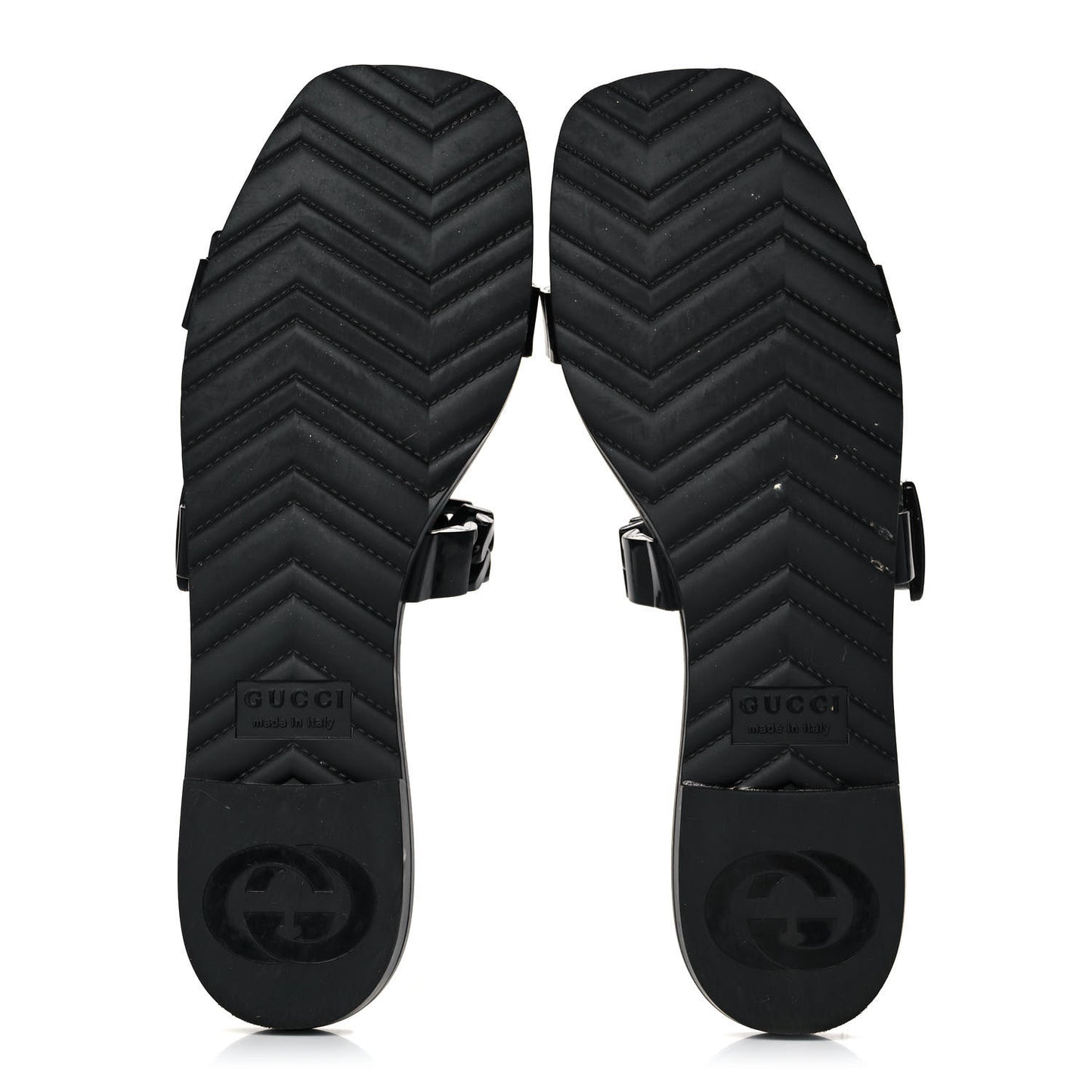 Rubber Womens Slide Sandals 38 Black